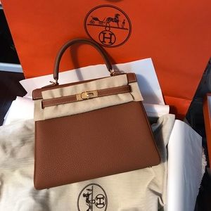 NFS❣️Super Rare HERMES Kelly Gold 25cm